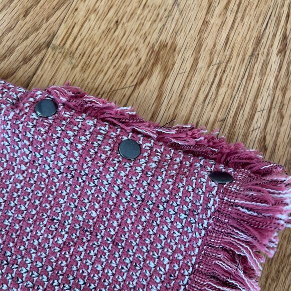 Nic + Zoe Fringe Mix Knit Dusty Rose Blazer Jacket - Small Petite - Picture 5 of 13